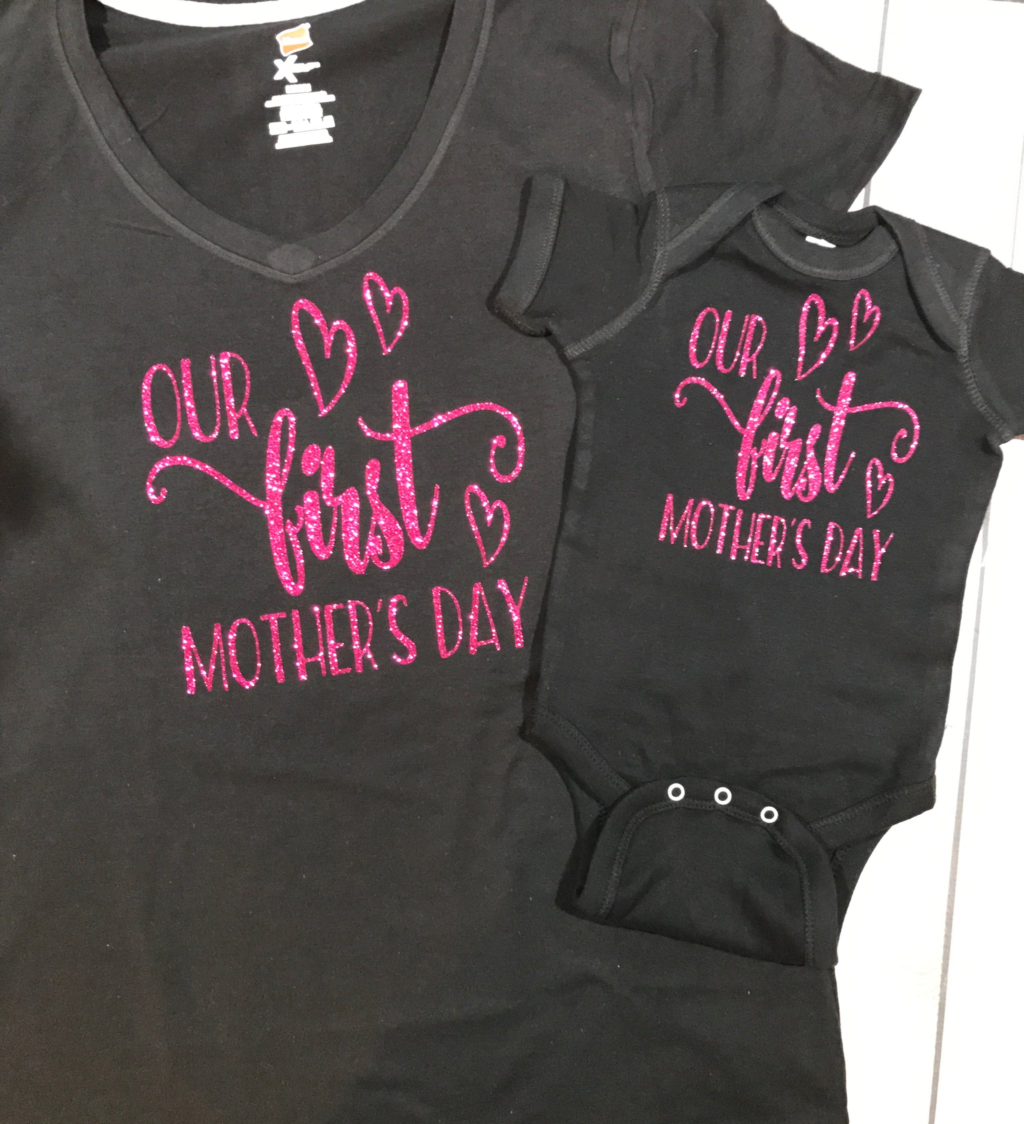 First Mother's Day shirts, our first Mother's Day shirt, matching