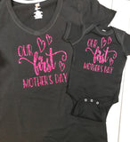 First Mother’s Day shirts, our first Mother’s Day shirt, matching mom and baby Mother’s Day shirts