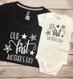 Our First Mother’s Day shirts, first Mother’s Day matching mom & baby Mother’s Day shirts