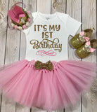 1st birthday outfit girl, it's my first birthday princess outfit girl, pink crown headband, 1st birthday outfit girl, baby girl first birthday princess outfit, princess birthday shirt