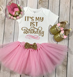 1st birthday outfit girl, it's my first birthday princess outfit girl, pink crown headband, 1st birthday outfit girl, baby girl first birthday princess outfit, princess birthday shirt