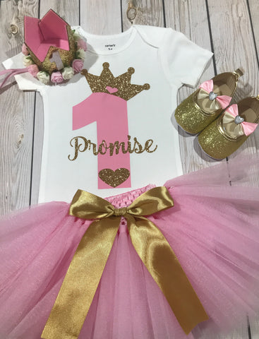 First birthday outfit girl, princess outfit girl, pink crown headband, 1st birthday outfit girl, baby girl first birthday princess outfit, princess birthday shirt